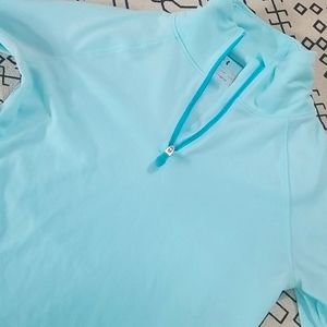 Under armour light blue nylon sweat shirt
